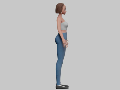 Cute Young girl V29017 3D Model