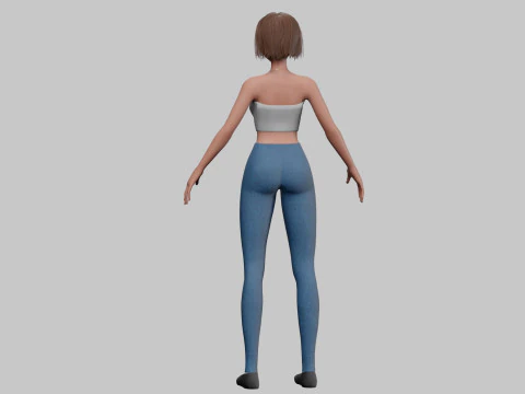 Cute Young girl V29017 3D Model
