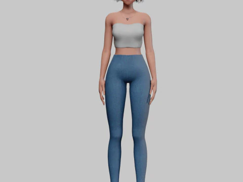 Cute Young girl V29017 3D Model