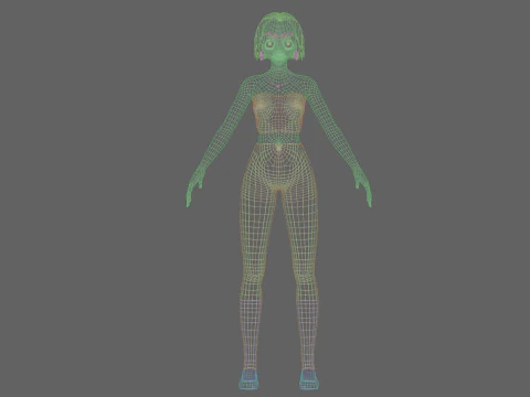 Cute Young girl V29017 3D Model