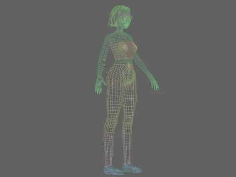 Cute Young girl V29017 3D Model