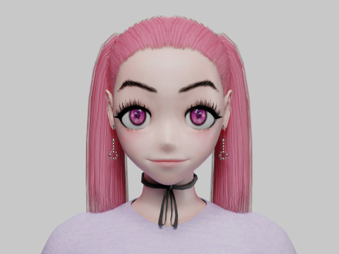 Standard anime girl V23078 Modelo 3D