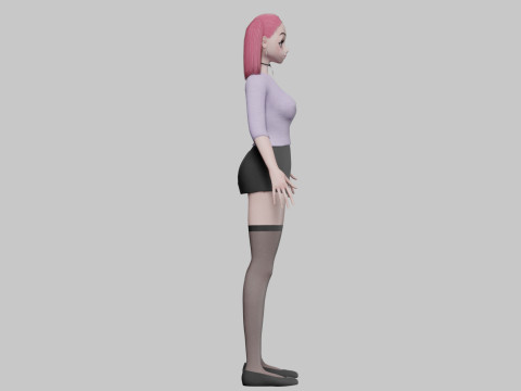 Standard anime girl V23078 Modelo 3D