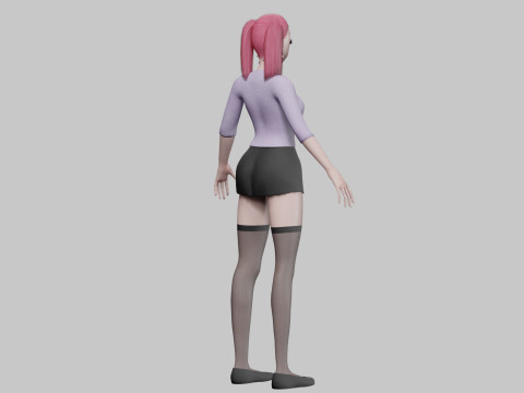 Standard anime girl V23078 Modelo 3D