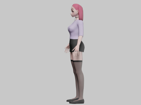 Standard anime girl V23078 Modelo 3D
