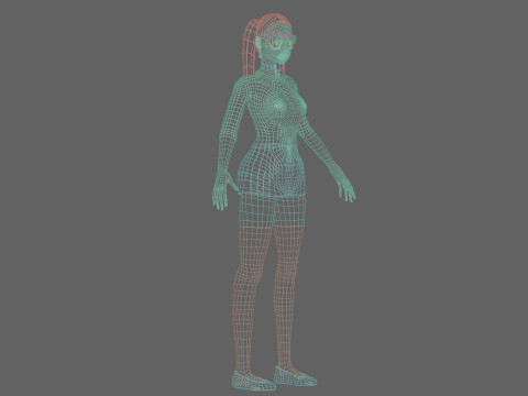 Standard anime girl V23078 Modelo 3D