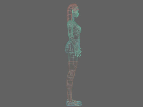 Standard anime girl V23078 Modelo 3D