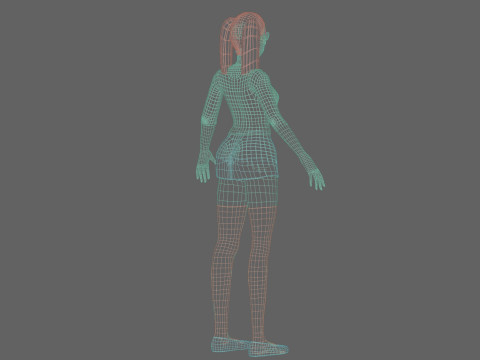 Standard anime girl V23078 Modelo 3D