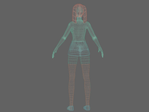 Standard anime girl V23078 Modelo 3D