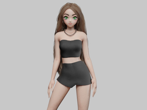 Standard Basic girl V39143 3D Model