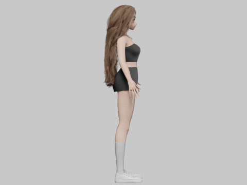 Standard Basic girl V39143 3D-Modell