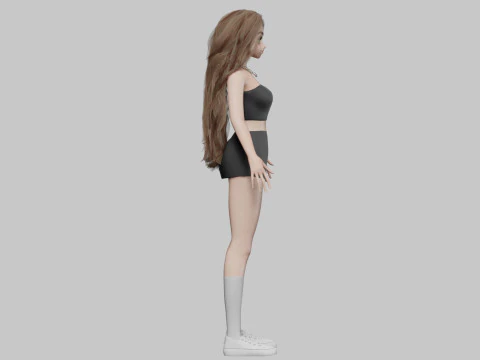 Standard Basic girl V39143 3D Model