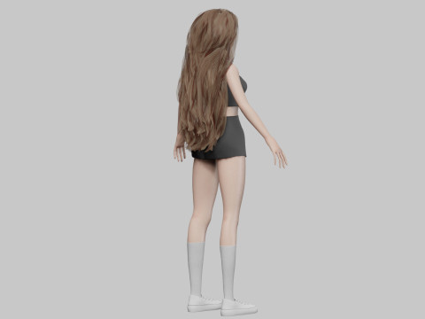 Standard Basic girl V39143 3D-Modell