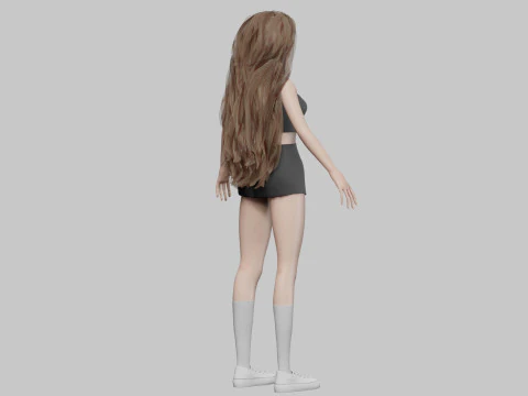 Standard Basic girl V39143 3D Model