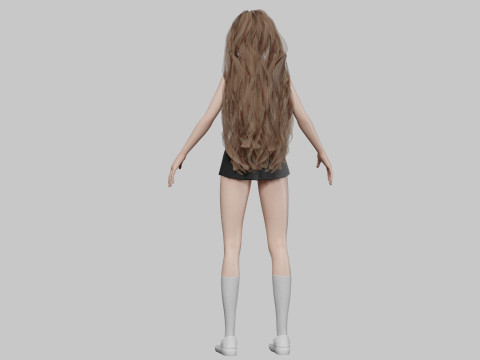 Standard Basic girl V39143 3D-Modell