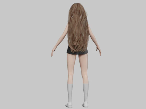 Standard Basic girl V39143 3D Model