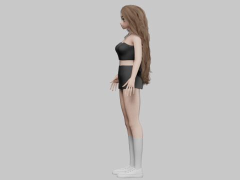 Standard Basic girl V39143 3D-Modell