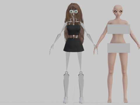 Standard Basic girl V39143 3D-Modell