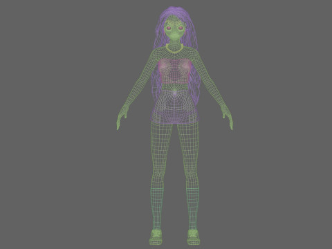 Standard Basic girl V39143 3D-Modell