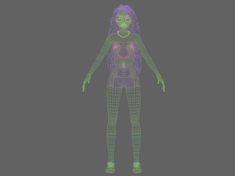 Standard Basic girl V39143 3D Model