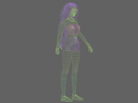 Standard Basic girl V39143 3D-Modell
