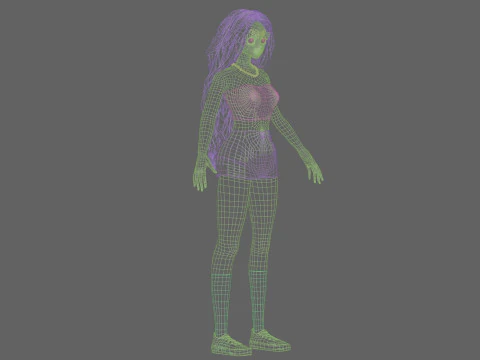 Standard Basic girl V39143 3D Model