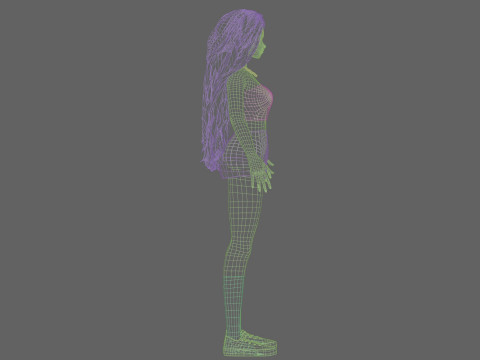 Standard Basic girl V39143 3D-Modell