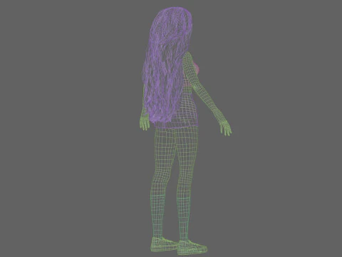 Standard Basic girl V39143 3D Model