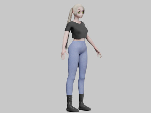 Standard cute girl V28897 3D Модель