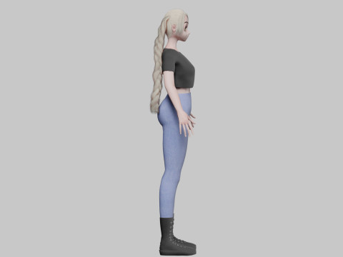 Standard cute girl V28897 3D Модель