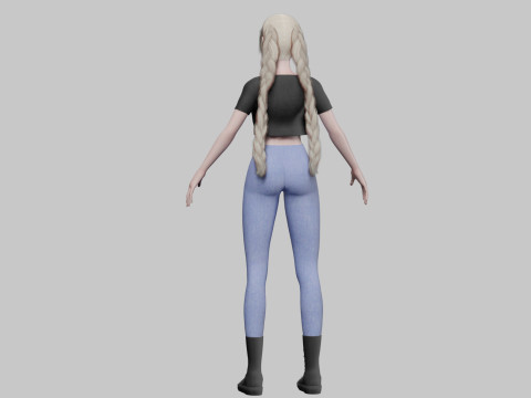 Standard cute girl V28897 3D Модель