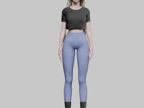 Standard cute girl V28897 3D Модель