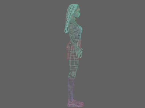 Stylized anime girl V32104 Modelo 3D