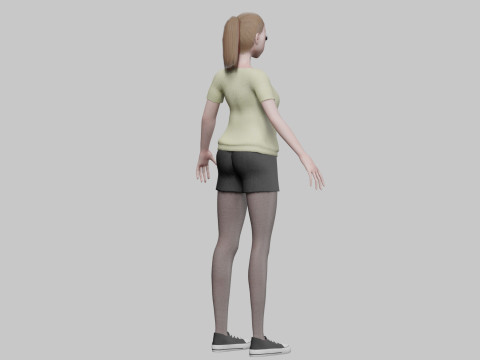 Stylized cute girl V23426 3D 모델
