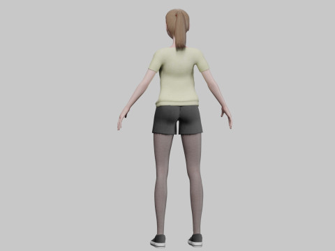 Stylized cute girl V23426 3D 모델