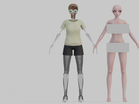 Stylized cute girl V23426 3D 모델