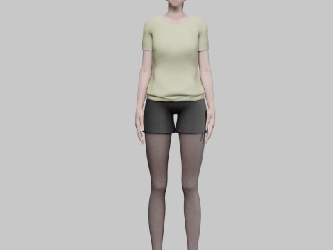 Stylized cute girl V23426 3D 모델