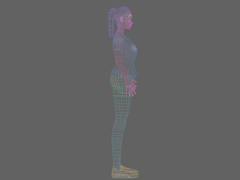 Stylized cute girl V23426 3D 모델
