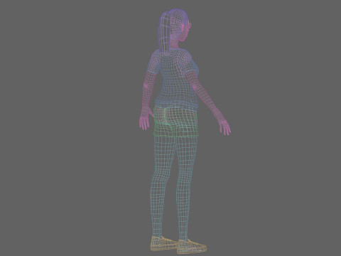 Stylized cute girl V23426 3D 모델
