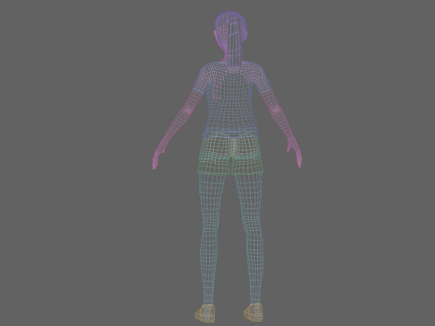 Stylized cute girl V23426 3D 모델