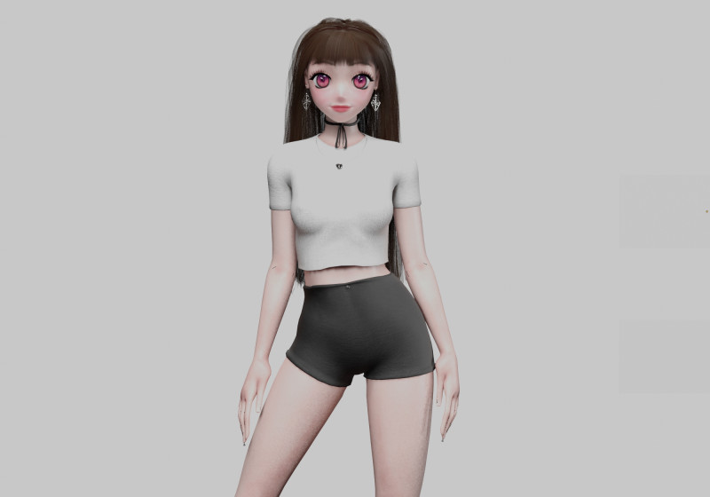 Sweet anime girl V37920 Modello 3D .c4d .max .obj .3ds .fbx .stl .blend 