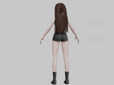 Sweet anime girl V37920 Modello 3D