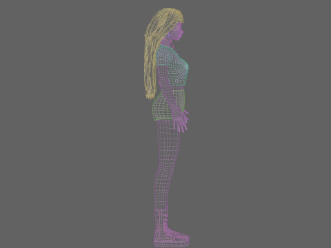 Sweet anime girl V37920 Modello 3D