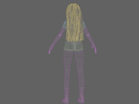 Sweet anime girl V37920 Modello 3D