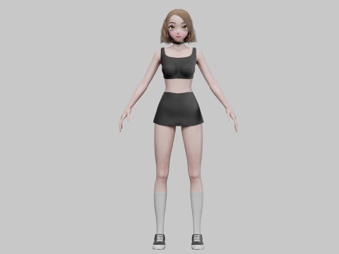 Sweet Basic girl V25982 3D Model