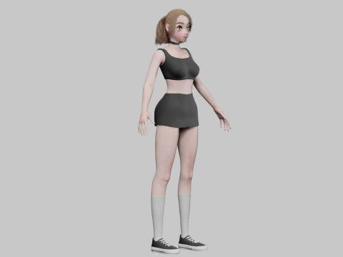 Sweet Basic girl V25982 3D Model