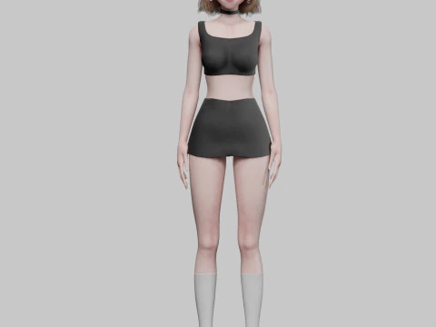 Sweet Basic girl V25982 3D Model