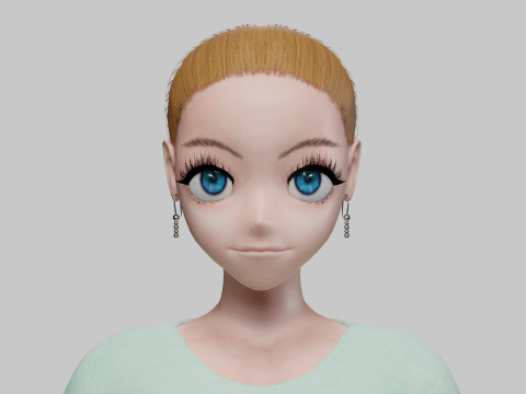 Sweet cute girl V21912 3D Model