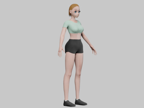 Sweet cute girl V21912 3D Model