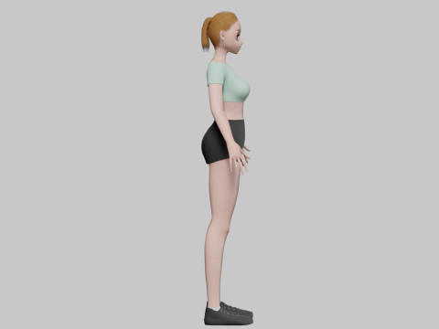 Sweet cute girl V21912 3D Model